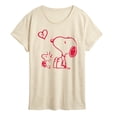 thumbnail image 1 of Peanuts - Snoopy Woodstock Broken Heart - Women's Short Sleeve Graphic T-Shirt, 1 of 5