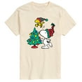 thumbnail image 1 of Peanuts - Snoopy Woodstock Christmas Tree - Men's Short Sleeve Graphic T-Shirt, 1 of 6