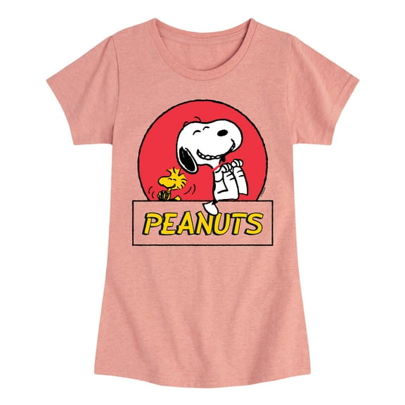 Peanuts - Snoopy Woodstock Circle  - Toddler & Youth Girls Short Sleeve Graphic T-Shirt
