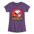 thumbnail image 1 of Peanuts - Snoopy Woodstock Circle  - Toddler & Youth Girls Short Sleeve Graphic T-Shirt, 1 of 5