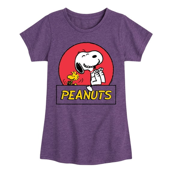 Peanuts - Snoopy Woodstock Circle - Toddler & Youth Girls Short Sleeve Graphic T-Shirt