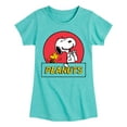 thumbnail image 1 of Peanuts - Snoopy Woodstock Circle  - Toddler & Youth Girls Short Sleeve Graphic T-Shirt, 1 of 5