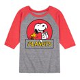 thumbnail image 1 of Peanuts - Snoopy Woodstock Circle  - Toddler & Youth Raglan Graphic T-Shirt, 1 of 1