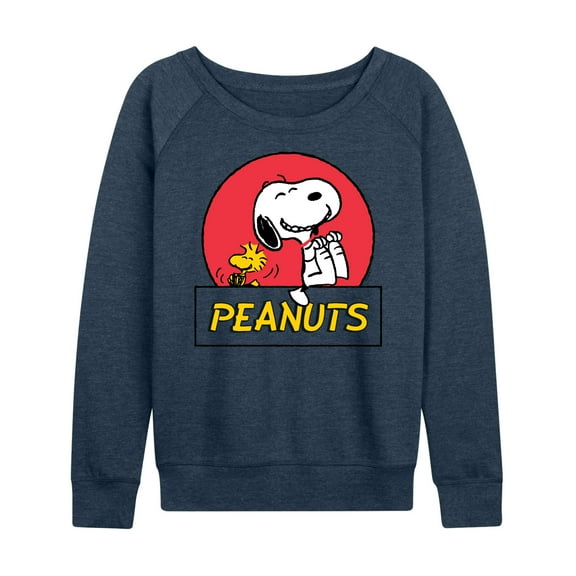 Peanuts - Snoopy Woodstock Circle - Women's Lightweight French Terry Long Sleeve Shirt