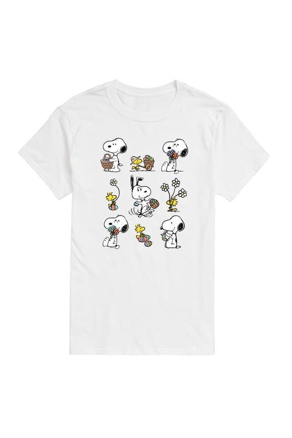 - Snoopy & Woodstock Easter Grid - Men's Short Sleeve Graphic T-Shirt