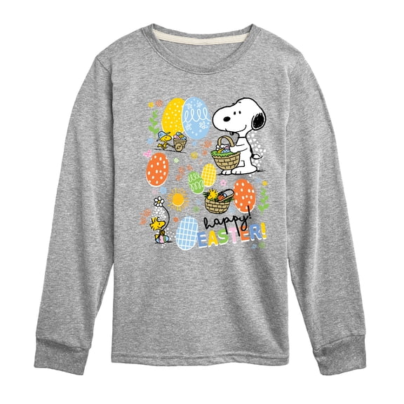 Peanuts - Snoopy Woodstock Easter - Youth Boys Long Sleeve Graphic T-Shirt