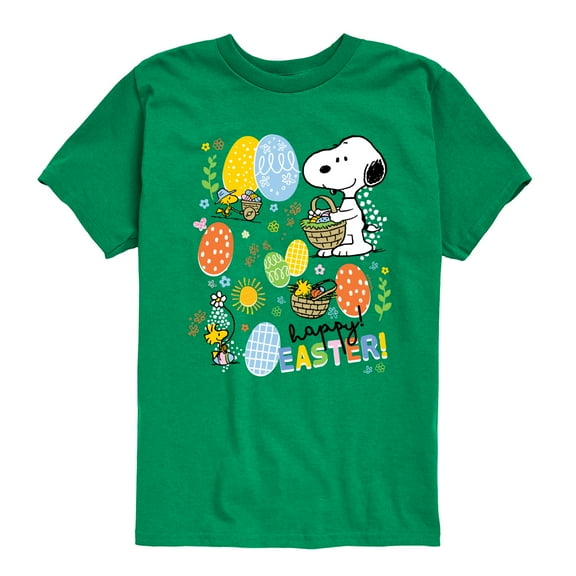 Peanuts - Snoopy Woodstock Easter - Youth Boys Short Sleeve Graphic T-Shirt