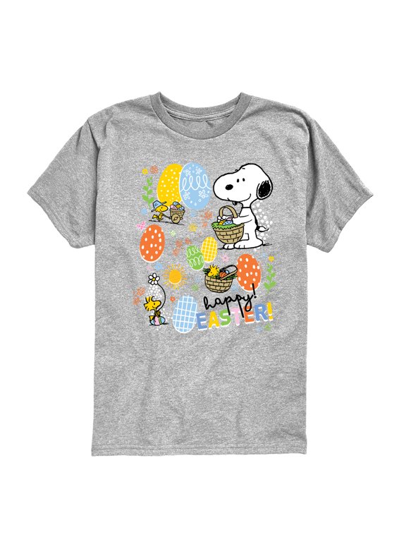 - Snoopy Woodstock Easter Boys' Short Sleeve Graphic T-Shirt