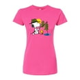 thumbnail image 1 of Peanuts - Snoopy Woodstock Fishing - Juniors Fitted Graphic T-Shirt, 1 of 5