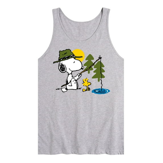 Peanuts - Snoopy Woodstock Fishing - Men's Jersey Tank Top