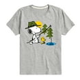 thumbnail image 1 of Peanuts - Snoopy Woodstock Fishing - Toddler & Youth Short Sleeve Graphic T-Shirt, 1 of 6