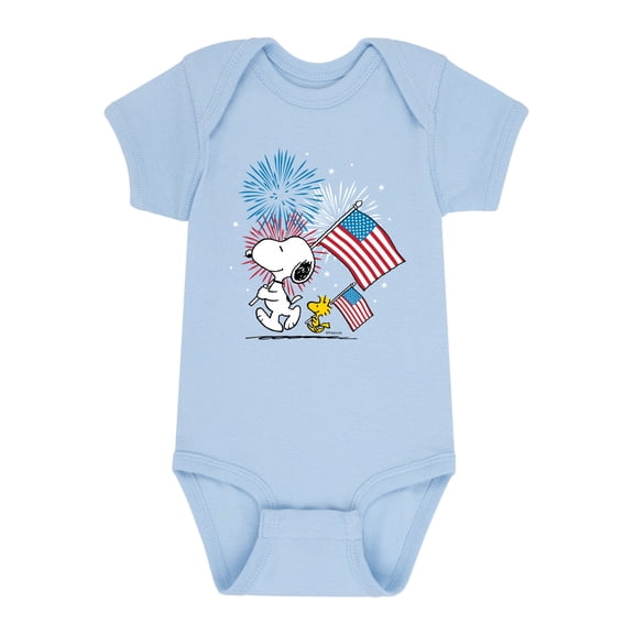 Peanuts - Snoopy and Woodstock Flag - Infant One Piece