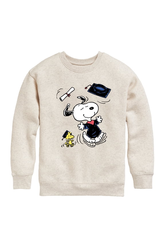 - Snoopy & Woodstock Graduate - Celebration - Toddler & Youth Crewneck Fleece Sweatshirt