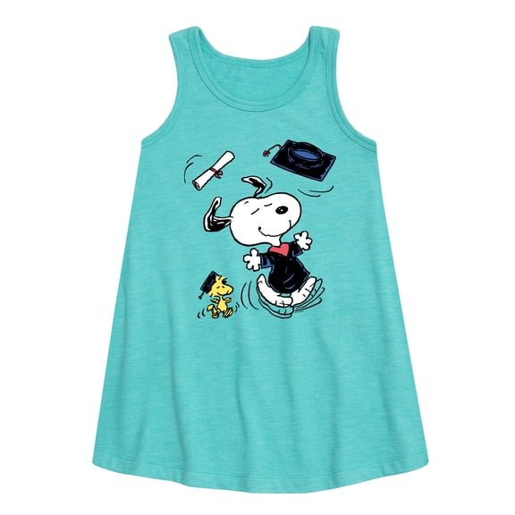 Peanuts - Snoopy & Woodstock Graduate - Celebration - Toddler & Youth Girls A-line Dress