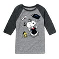 thumbnail image 1 of Peanuts - Snoopy & Woodstock Graduate - Celebration - Toddler & Youth Raglan Graphic T-Shirt, 1 of 6