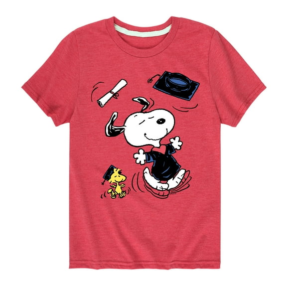 Peanuts - Snoopy & Woodstock Graduate - Celebration - Toddler & Youth Short Sleeve Graphic T-Shirt