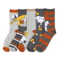 thumbnail image 1 of Peanuts Snoopy & Woodstock Halloween Women's 5-Pair Casual Crew Socks, 1 of 8