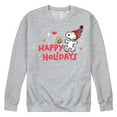 thumbnail image 1 of Peanuts - Snoopy Woodstock Happy Holidays - Men's Crew Neck Fleece Pullover, 1 of 6