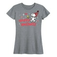 thumbnail image 1 of Peanuts - Snoopy Woodstock Happy Holidays - Women's Short Sleeve Graphic T-Shirt, 1 of 6