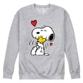 thumbnail image 1 of Peanuts - Snoopy Woodstock Heart - Men's Crew Fleece Sweatshirt, 1 of 5