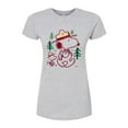 thumbnail image 1 of Peanuts - Snoopy Woodstock Hiking - Juniors Fitted Graphic T-Shirt, 1 of 5