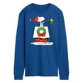 thumbnail image 1 of Peanuts - Snoopy & Woodstock House Sleigh - Men's Long Sleeve T-Shirt, 1 of 6