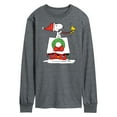 thumbnail image 1 of Peanuts - Snoopy & Woodstock House Sleigh - Men's Long Sleeve T-Shirt, 1 of 6