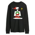 thumbnail image 1 of Peanuts - Snoopy & Woodstock House Sleigh - Men's Long Sleeve T-Shirt, 1 of 6