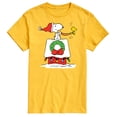 thumbnail image 1 of Peanuts - Snoopy & Woodstock House Sleigh - Men's Short Sleeve Graphic T-Shirt, 1 of 6