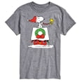 thumbnail image 1 of Peanuts - Snoopy & Woodstock House Sleigh - Men's Short Sleeve Graphic T-Shirt, 1 of 6