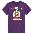 thumbnail image 1 of Peanuts - Snoopy & Woodstock House Sleigh - Men's Short Sleeve Graphic T-Shirt, 1 of 5