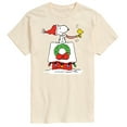 thumbnail image 1 of Peanuts - Snoopy & Woodstock House Sleigh - Men's Short Sleeve Graphic T-Shirt, 1 of 6