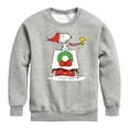 thumbnail image 1 of Peanuts - Snoopy & Woodstock House Sleigh - Toddler And Youth Crewneck Fleece Sweatshirt, 1 of 6