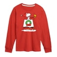 thumbnail image 1 of Peanuts - Snoopy & Woodstock House Sleigh - Toddler And Youth Long Sleeve Graphic T-Shirt, 1 of 6