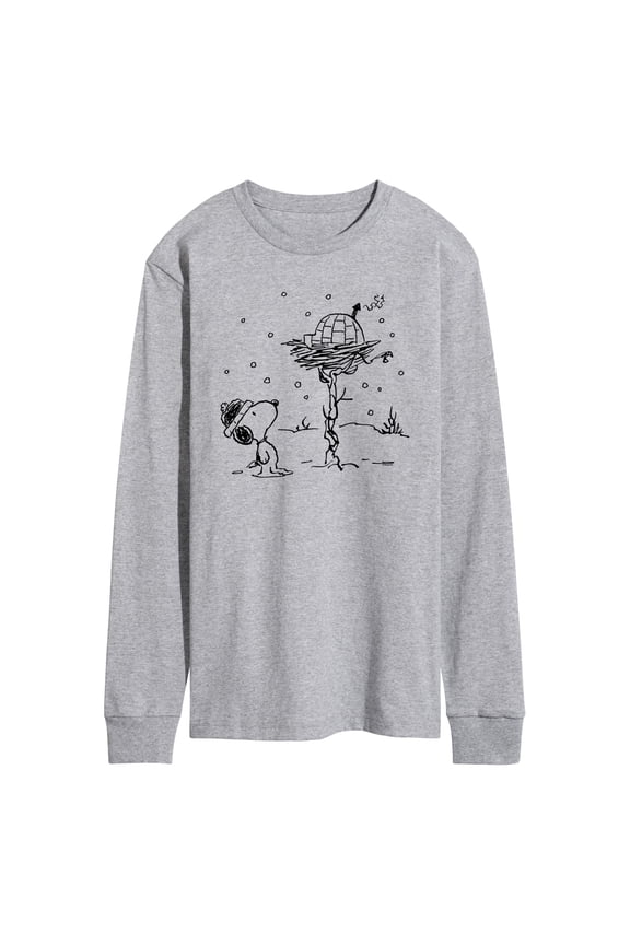 - Snoopy Woodstock Igloo - Men's Long Sleeve T-Shirt