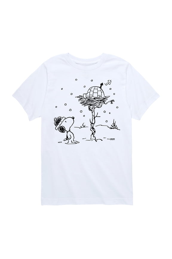 - Snoopy Woodstock Igloo - Toddler & Youth Short Sleeve Graphic T-Shirt