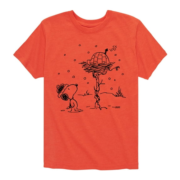 Peanuts - Snoopy Woodstock Igloo - Toddler & Youth Short Sleeve Graphic T-Shirt