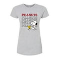 thumbnail image 1 of Peanuts - Snoopy Woodstock  - Juniors Fitted Tee, 1 of 5