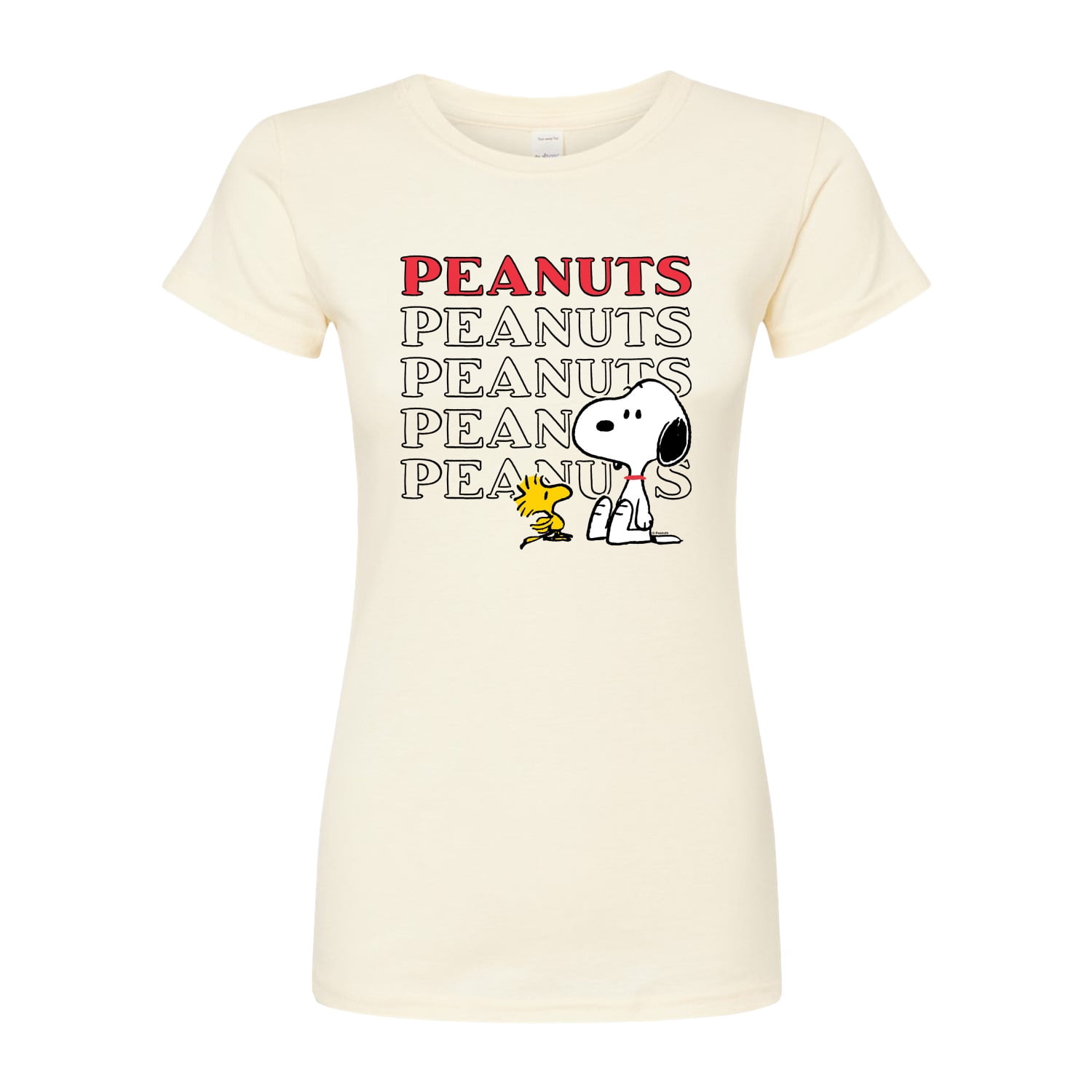 Peanuts Snoopy Woodstock Juniors Fitted Tee