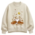 thumbnail image 1 of Peanuts - Snoopy & Woodstock Leaves - Women's Oversized Fleece Crew Sweatshirt, 1 of 4