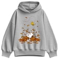 thumbnail image 1 of Peanuts - Snoopy & Woodstock Leaves - Women's Oversized Fleece Hoodie Sweatshirt, 1 of 4