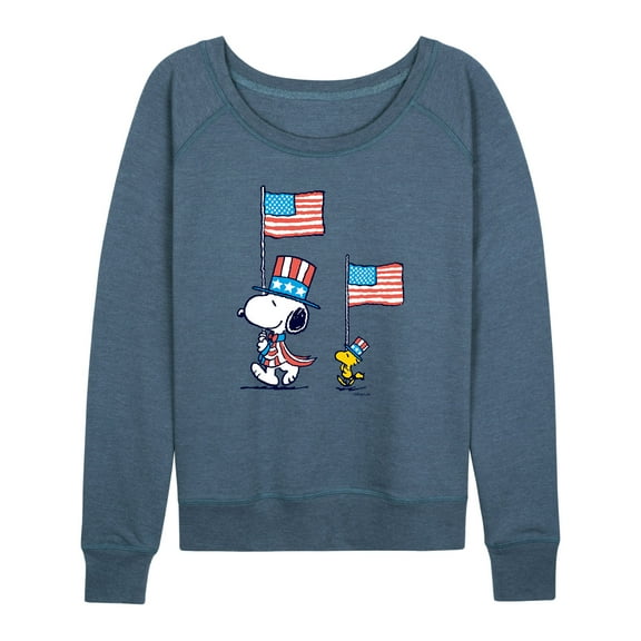 Peanuts - Snoopy Woodstock March - Women's French Terry Long Sleeve Shirt