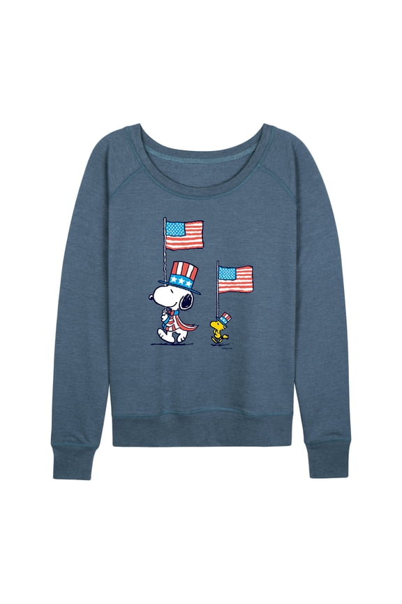 - Snoopy Woodstock March - Women's French Terry Long Sleeve Shirt