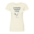 thumbnail image 1 of Peanuts - Snoopy Woodstock Need Hug - Juniors Fitted Short Sleeve Graohic T-Shirt, 1 of 5