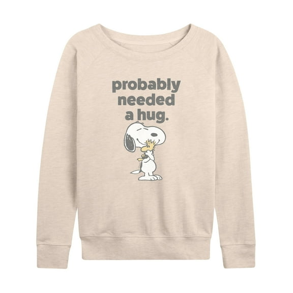 Peanuts - Snoopy Woodstock Need Hug - Women's French Terry Long Sleeve Shirt