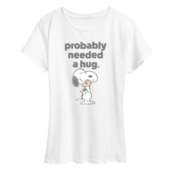 Peanuts - Snoopy Woodstock Need Hug - Women's Short Sleeve Graphic T-Shirt