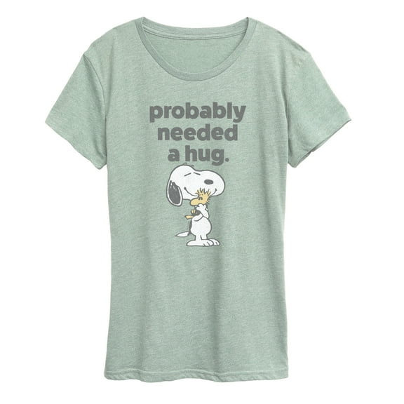 Peanuts - Snoopy Woodstock Need Hug - Women's Short Sleeve Graphic T-Shirt
