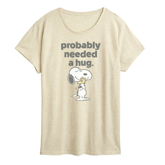 Peanuts - Snoopy Woodstock Need Hug - Women's Short Sleeve Graphic T-Shirt