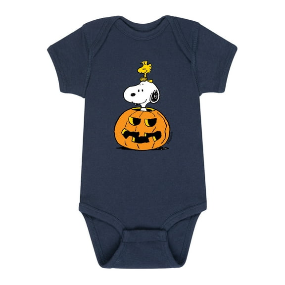 Peanuts - Snoopy Woodstock Pumpkin - Infant Baby One Piece