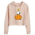 thumbnail image 1 of Peanuts - Snoopy Woodstock Pumpkin - Juniors Cropped Pullover Hoodie, 1 of 6